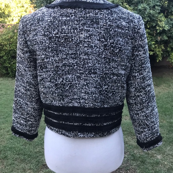 Karl Lagerfield Tweed Crop Jacket - Picture 5 of 8